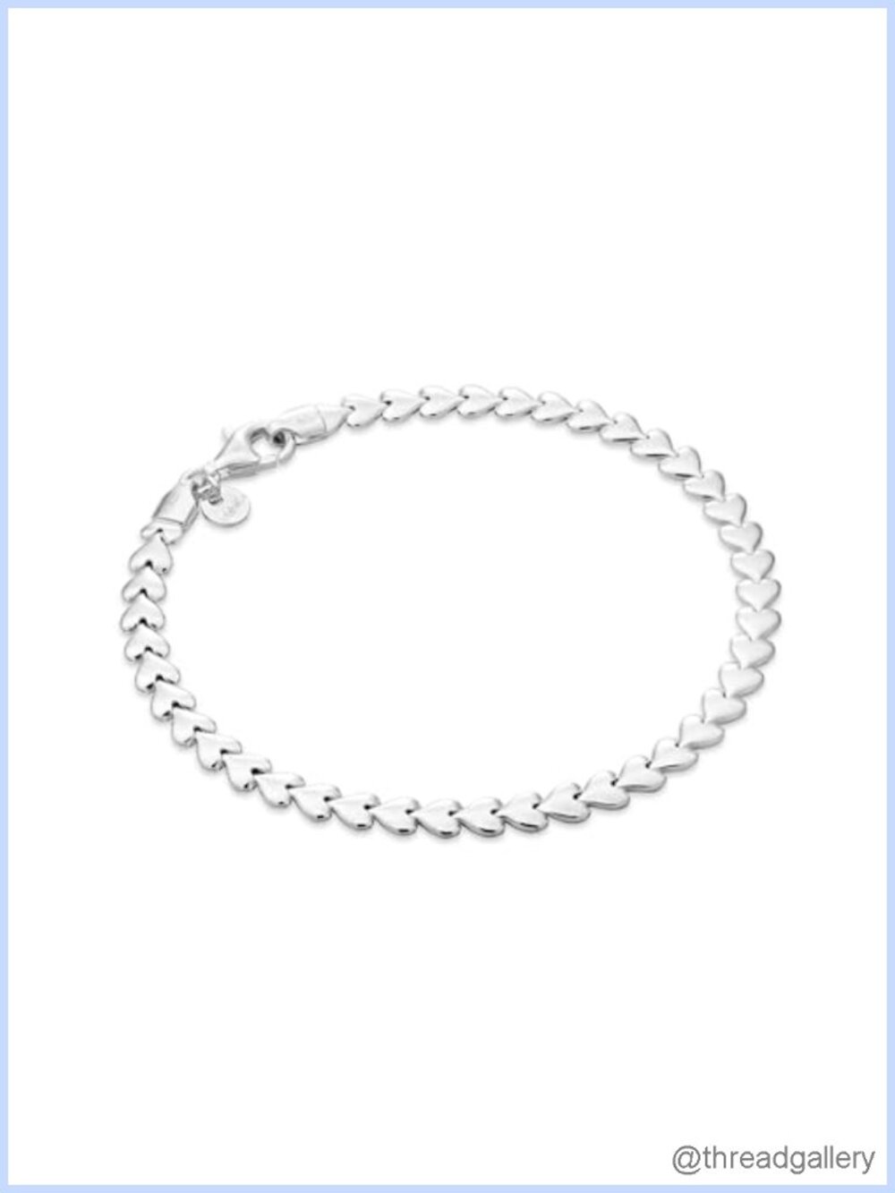 925 Sterling Silver Italian Heart Link Tennis Bracelet for Women